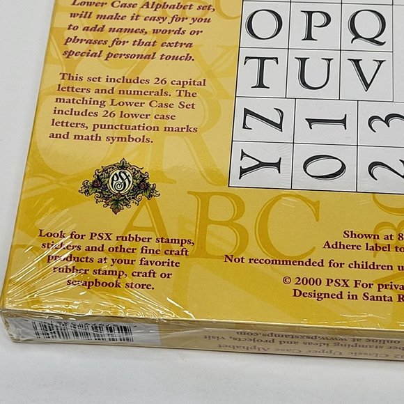 Classic PSX Rubber Stamps Alphabet Upper Case No Ink Pad Boxed‎ SK802 36 Stamps - Picture 7 of 13